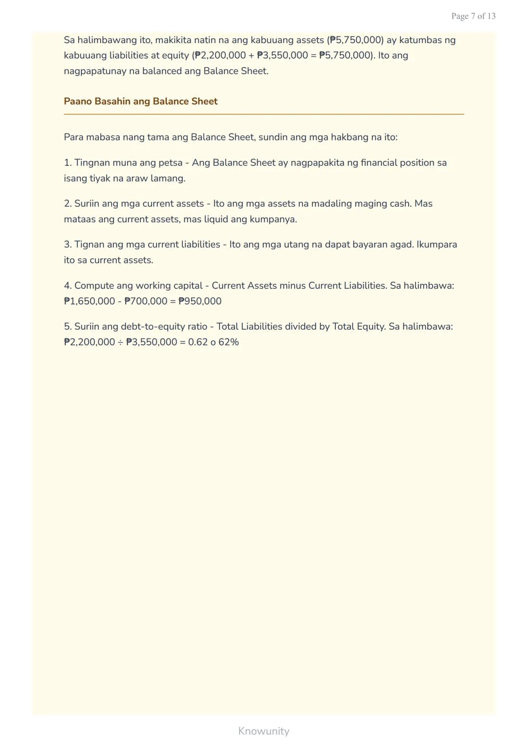# Pag-aanalisa ng Financial Statements: Pagbasa ng Balance Sheet

Matututuhan ang pagbabasa at pag-unawa sa Balance Sheet ng mga kompanya

#