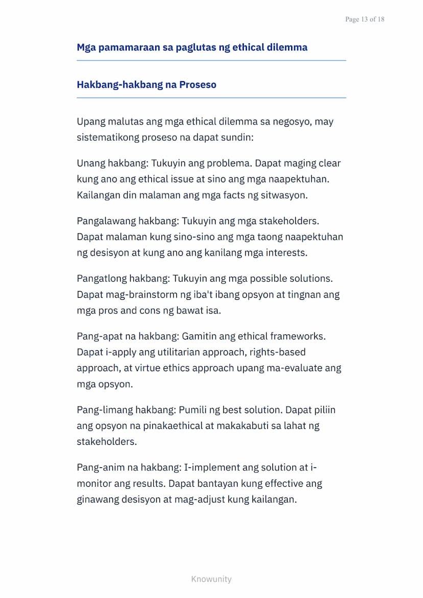 Panimula sa Etika ng Negosyo: Mga Isyu sa Makabagong
Negosyo
Pag-aaral ng mga prinsipyo ng etika sa
negosyo at mga isyu sa kasalukuyan
Mga L