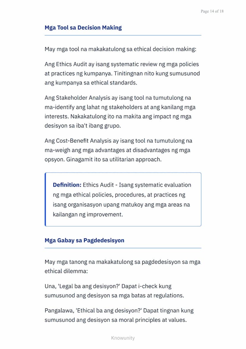 Panimula sa Etika ng Negosyo: Mga Isyu sa Makabagong
Negosyo
Pag-aaral ng mga prinsipyo ng etika sa
negosyo at mga isyu sa kasalukuyan
Mga L