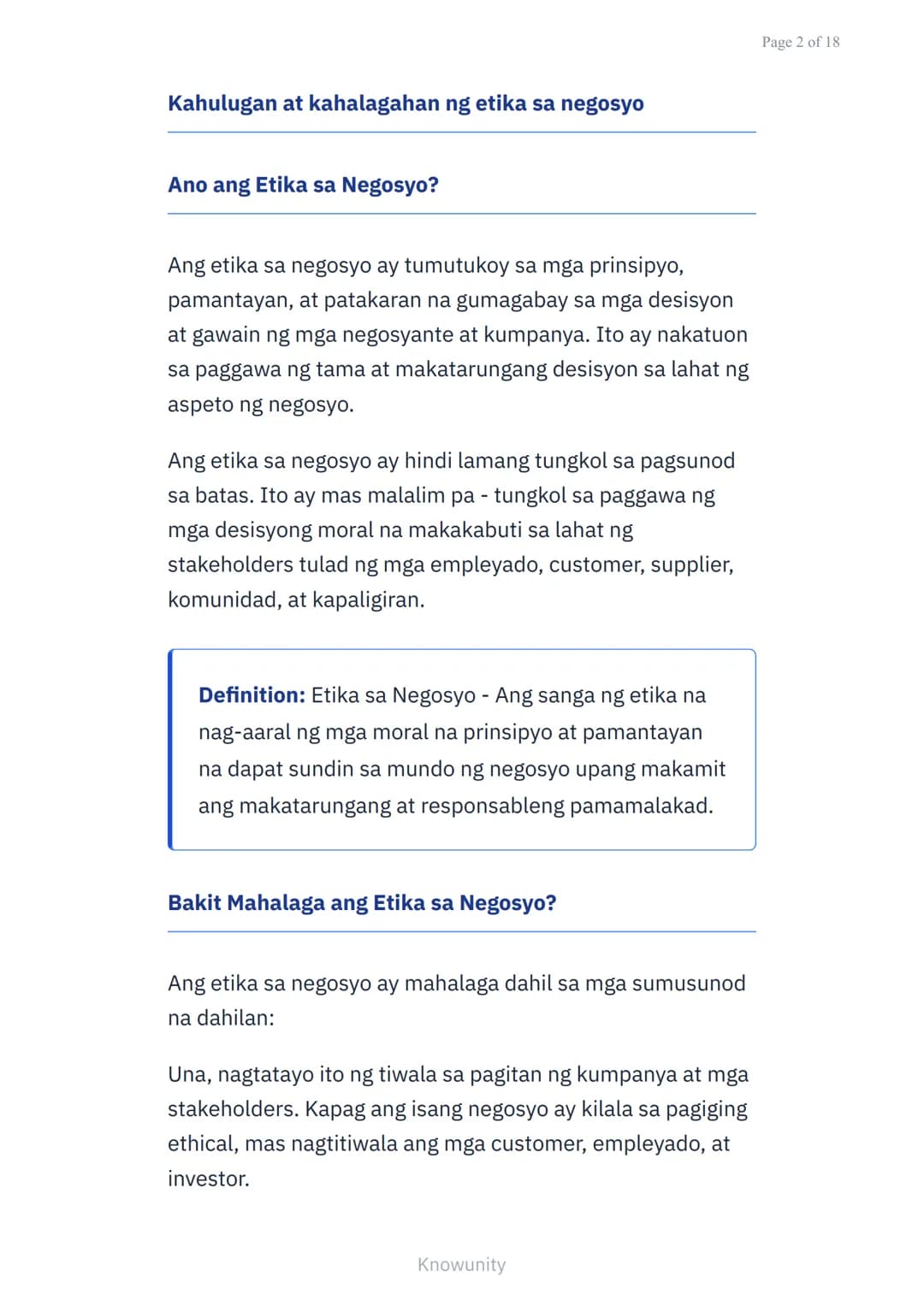 Panimula sa Etika ng Negosyo: Mga Isyu sa Makabagong
Negosyo
Pag-aaral ng mga prinsipyo ng etika sa
negosyo at mga isyu sa kasalukuyan
Mga L