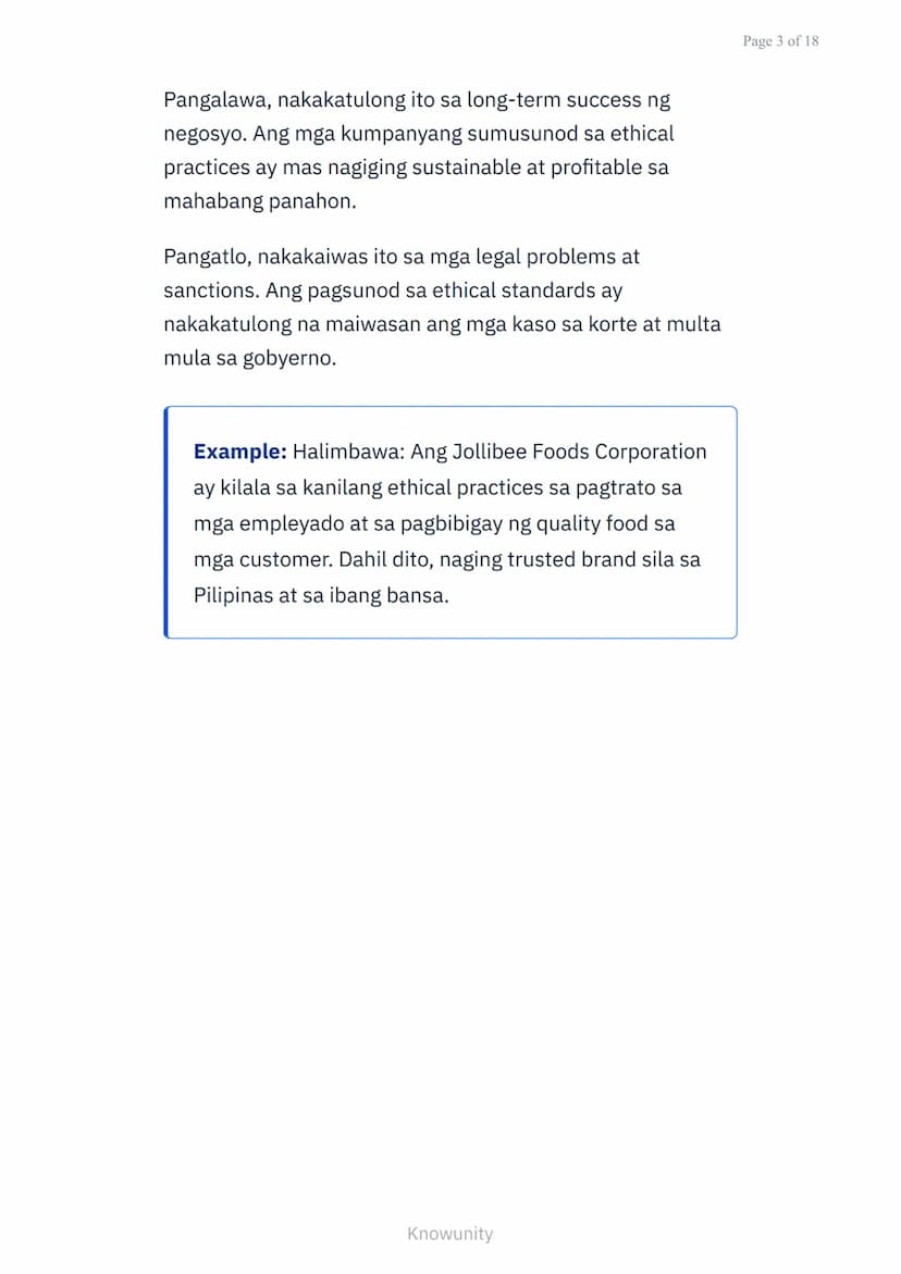 Panimula sa Etika ng Negosyo: Mga Isyu sa Makabagong
Negosyo
Pag-aaral ng mga prinsipyo ng etika sa
negosyo at mga isyu sa kasalukuyan
Mga L