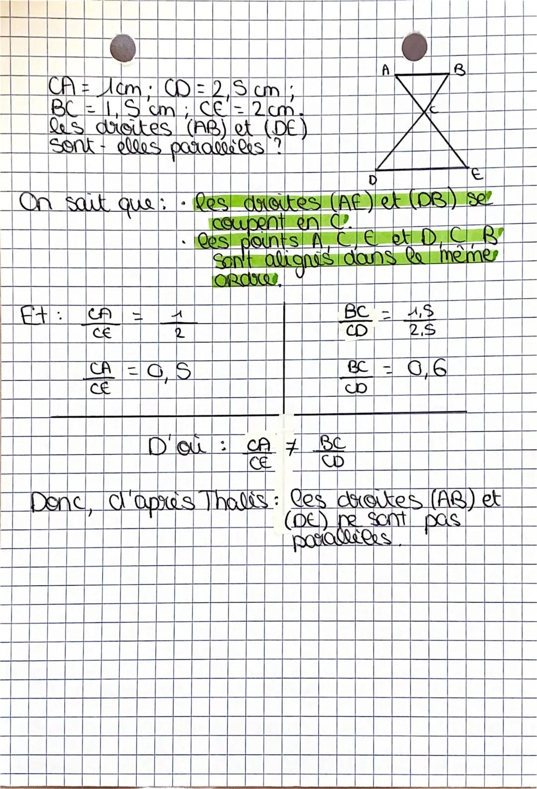 # Chapitre I- Maths
Thales

Ne the creme de Thales

à qua I sext? à calculer des longueurs

quand on l'utilise ? quand il y a deux

ex
Tet a
