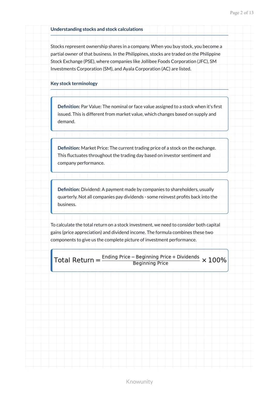 # Business Mathematics: Stocks, Bonds, and Investments

Learn to calculate returns, analyze investments, and understand financial markets

#