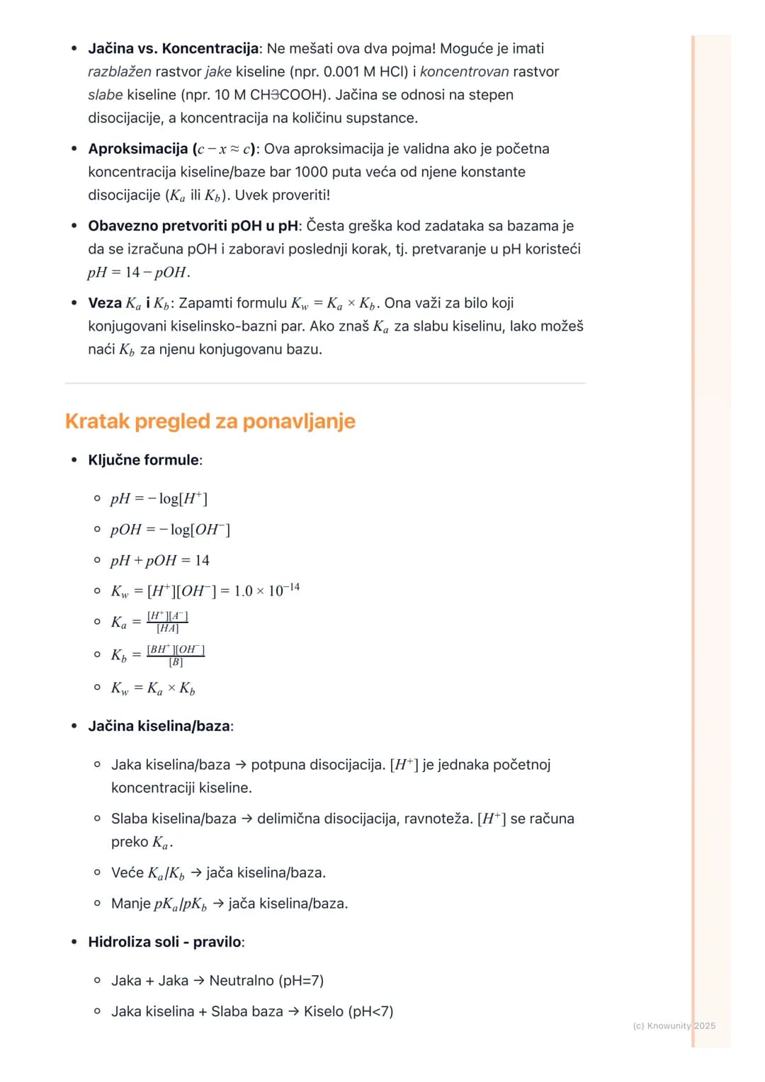 # Jačina kiselina i baza i pH

## Uvod u jačinu kiselina i baza i pH

Jačina kiselina i baza ne zavisi od njihove koncentracije, već od step