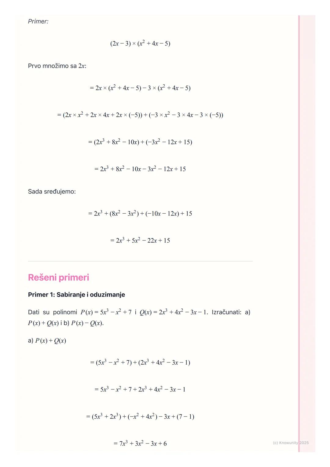 # Polinomi jedne promenljive

Šta su polinomi jedne promenljive

Polinomi su algebarski izrazi koji se sastoje od sabiranja i oduzimanja mon