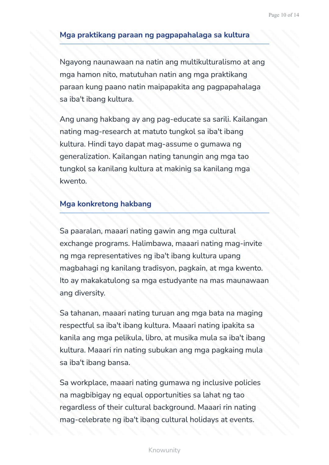Pagkilala sa Kulturang Pilipino at Pandaigdig:
Multikulturalismo
Pag-unawa sa multikulturalismo at
pagpapahalaga sa pagkakaiba-iba
Mga Layun