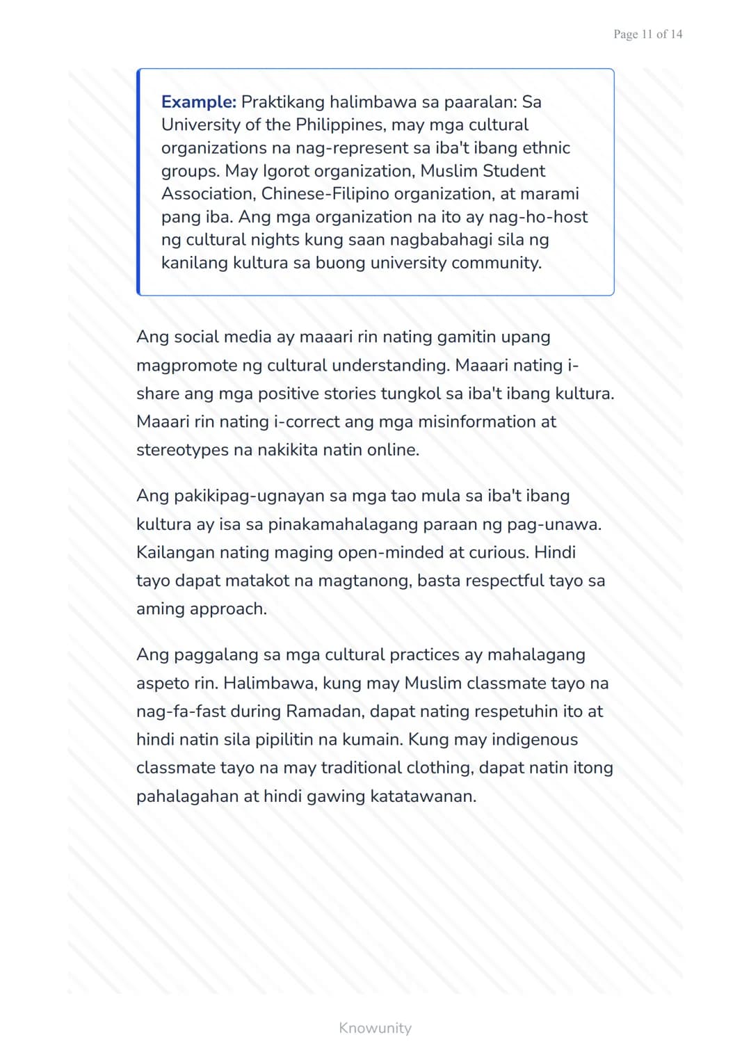 Pagkilala sa Kulturang Pilipino at Pandaigdig:
Multikulturalismo
Pag-unawa sa multikulturalismo at
pagpapahalaga sa pagkakaiba-iba
Mga Layun