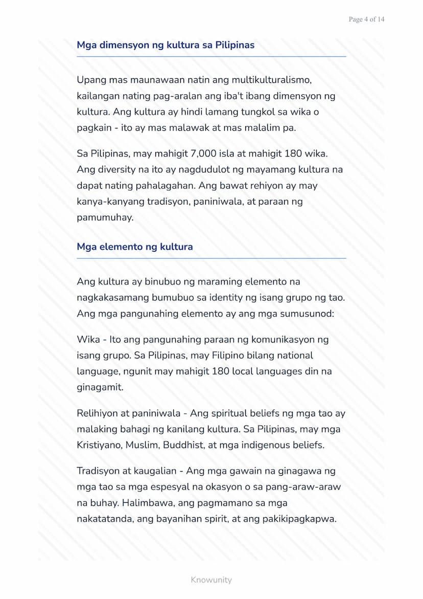 Pagkilala sa Kulturang Pilipino at Pandaigdig:
Multikulturalismo
Pag-unawa sa multikulturalismo at
pagpapahalaga sa pagkakaiba-iba
Mga Layun