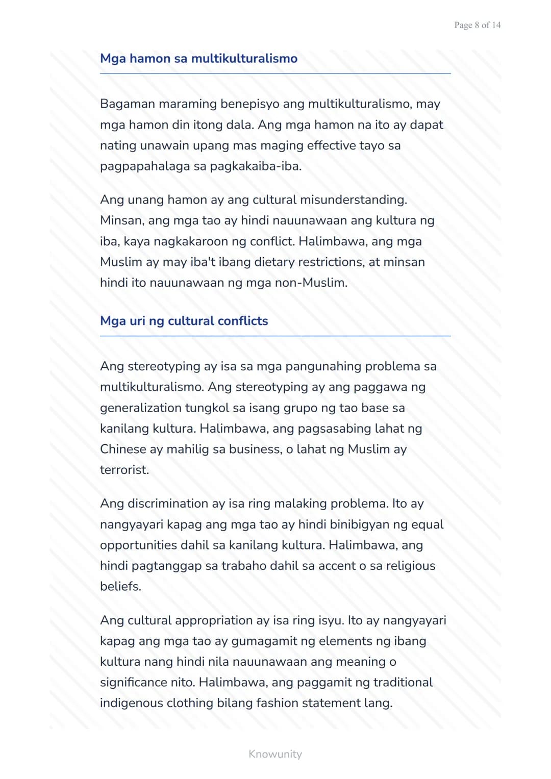 Pagkilala sa Kulturang Pilipino at Pandaigdig:
Multikulturalismo
Pag-unawa sa multikulturalismo at
pagpapahalaga sa pagkakaiba-iba
Mga Layun