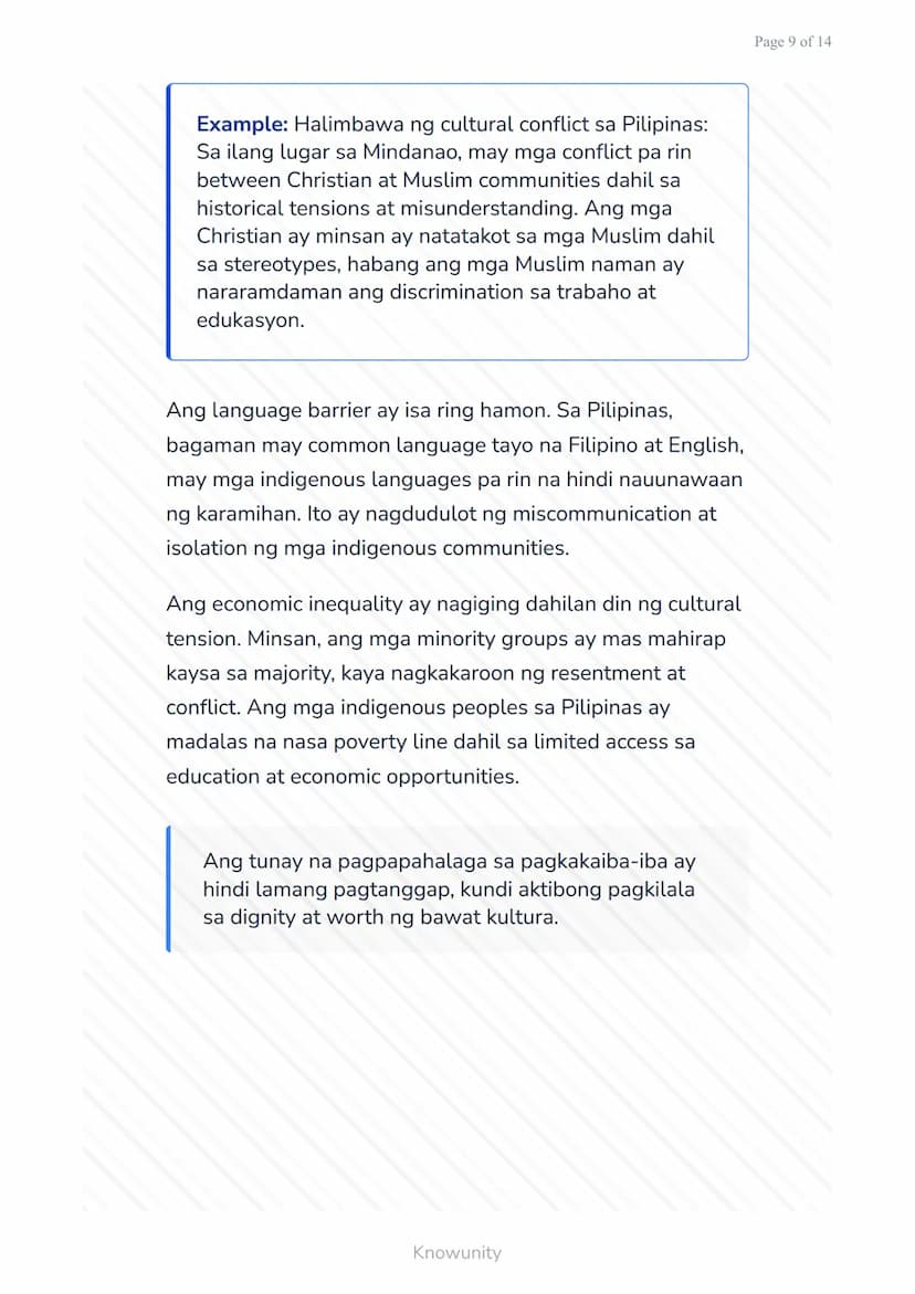 Pagkilala sa Kulturang Pilipino at Pandaigdig:
Multikulturalismo
Pag-unawa sa multikulturalismo at
pagpapahalaga sa pagkakaiba-iba
Mga Layun