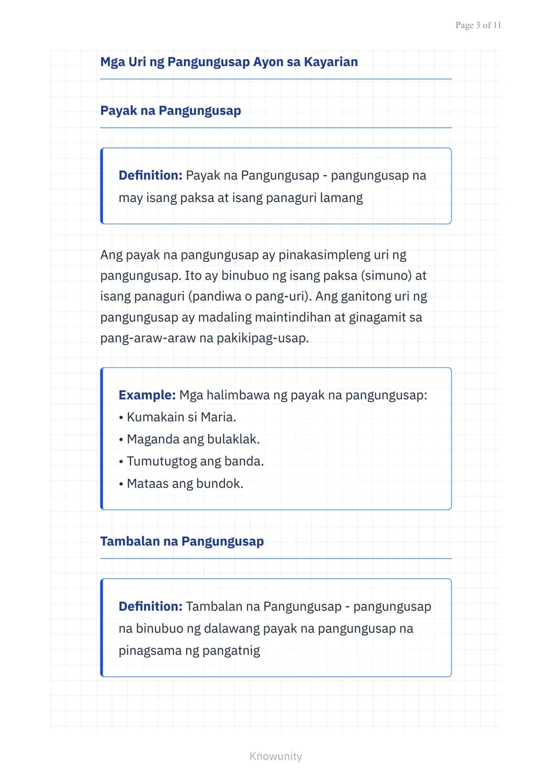 Wika at Estruktura ng Filipino: Balarila - Pangungusap at
Kayarian
Pag-aaral ng mga uri ng pangungusap at
kayarian nito sa wikang Filipino u