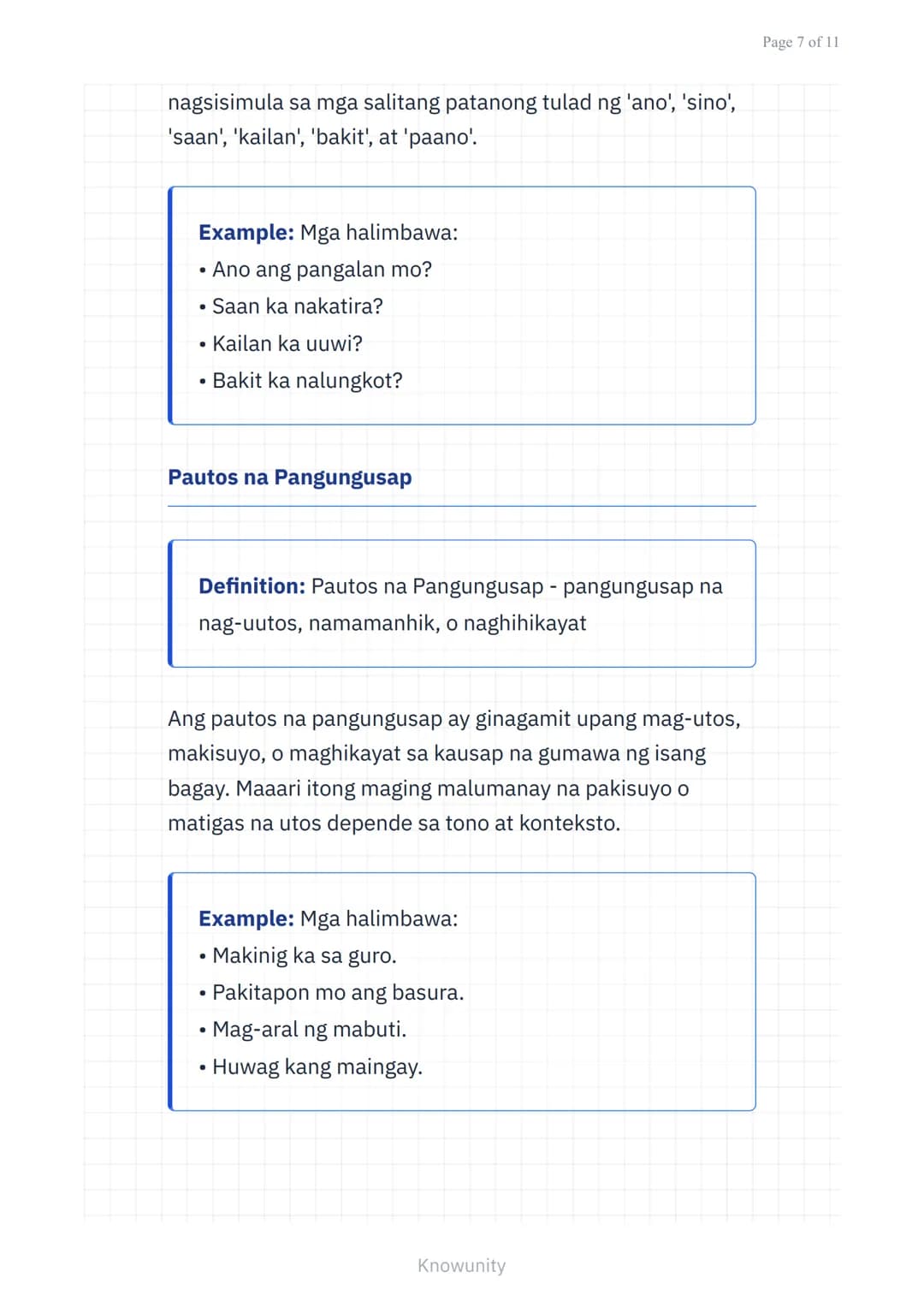 Wika at Estruktura ng Filipino: Balarila - Pangungusap at
Kayarian
Pag-aaral ng mga uri ng pangungusap at
kayarian nito sa wikang Filipino u