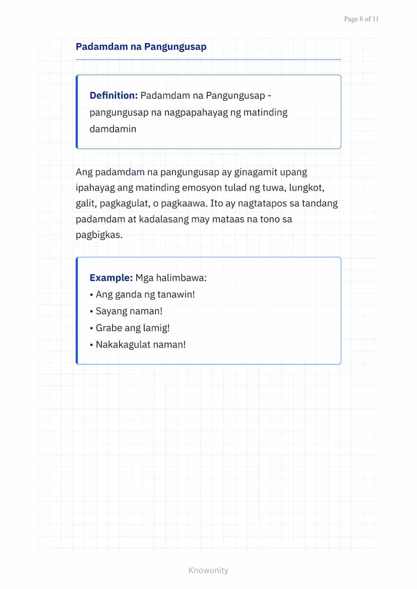 Wika at Estruktura ng Filipino: Balarila - Pangungusap at
Kayarian
Pag-aaral ng mga uri ng pangungusap at
kayarian nito sa wikang Filipino u