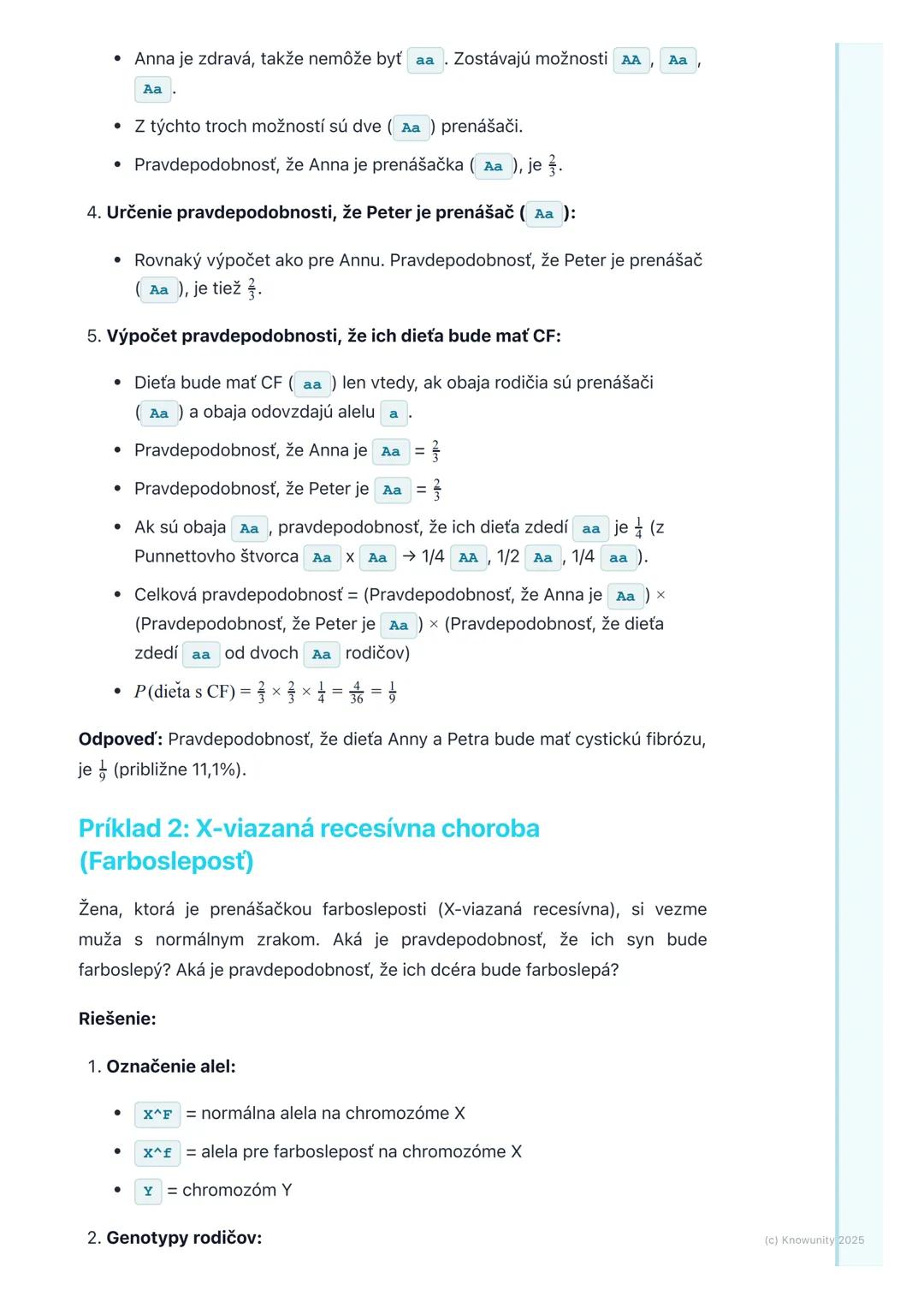 # Genetika človeka

Prehľad/Úvod

Genetika človeka je fascinujúca oblasť biológie, ktorá sa zaoberá štúdiom
dedičnosti u ľudí. Pomáha nám po