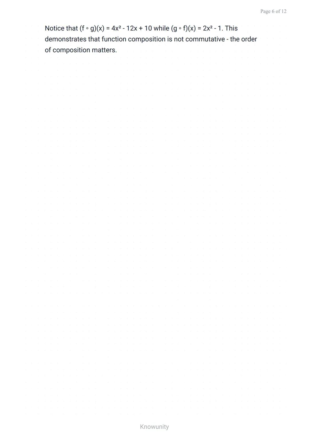 Functions and Their Graphs: Operations on Functions and Composition
Master function operations and composition with
practical examples
What 