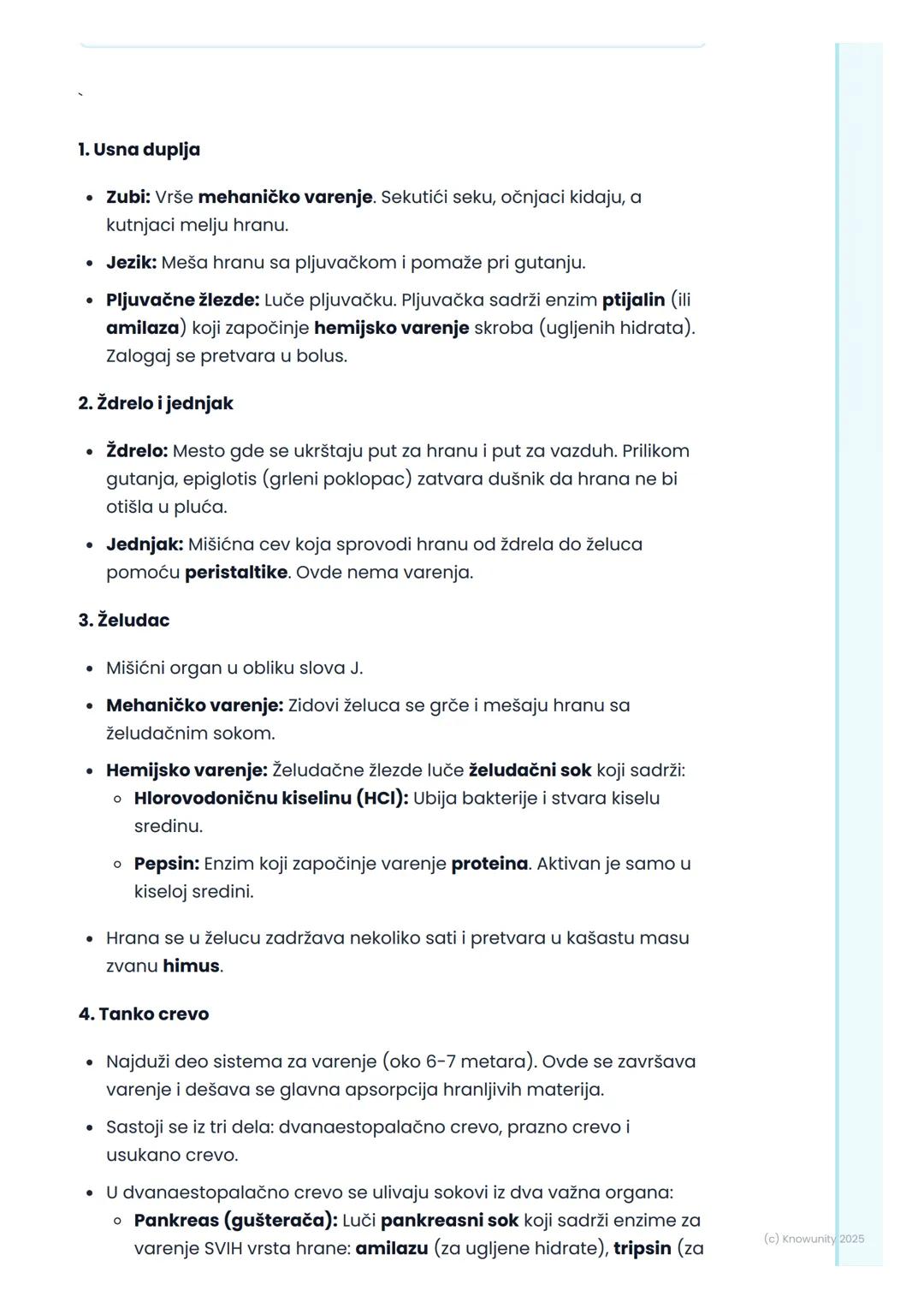 # Sistem za varenje

## Uvod u sistem za varenje

Sistem za varenje je grupa organa koji zajedno rade da bi razložili hranu
koju jedemo na m