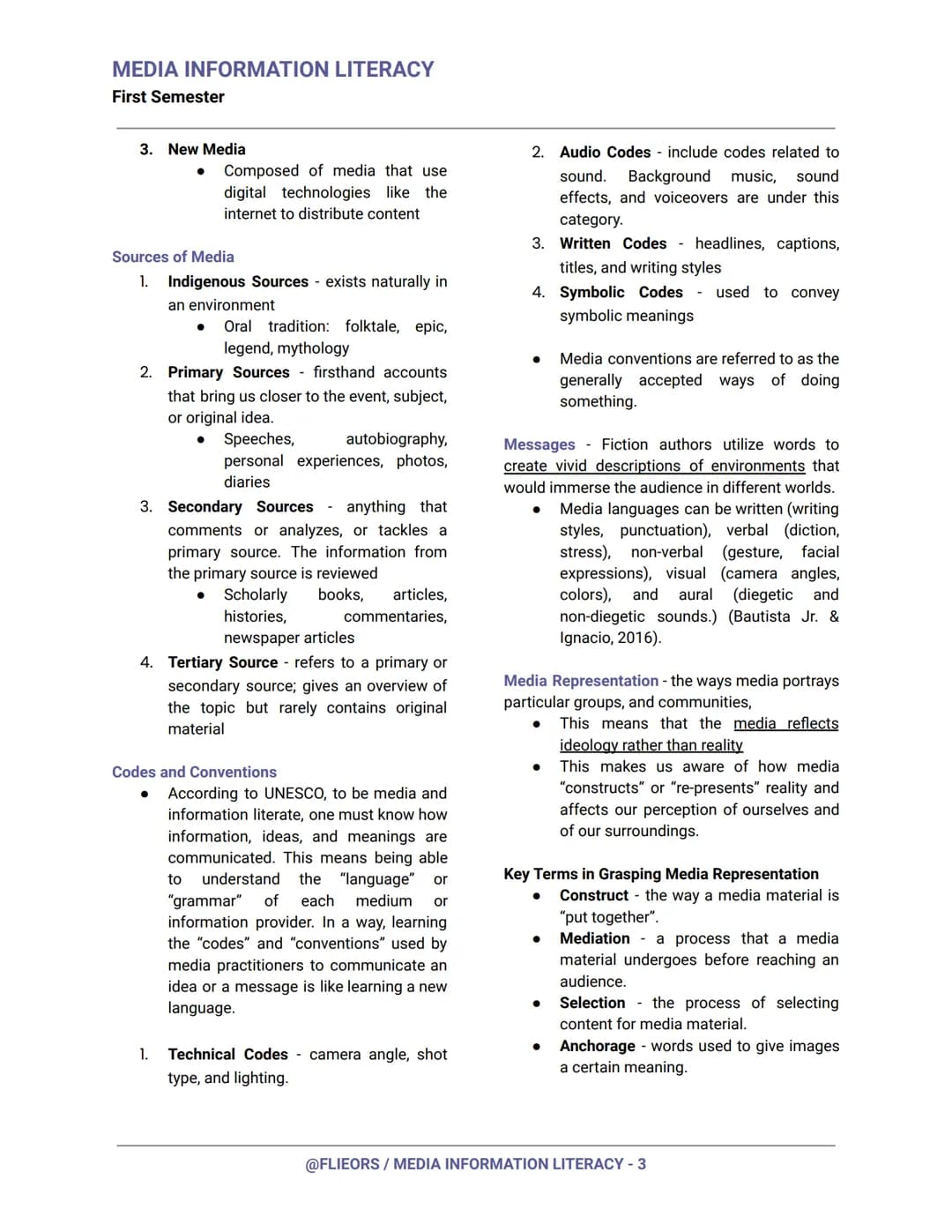MEDIA INFORMATION LITERACY
First Semester
Media Literacy
- ability to access, analyze, evaluate, and
create media in a variety of forms
Info