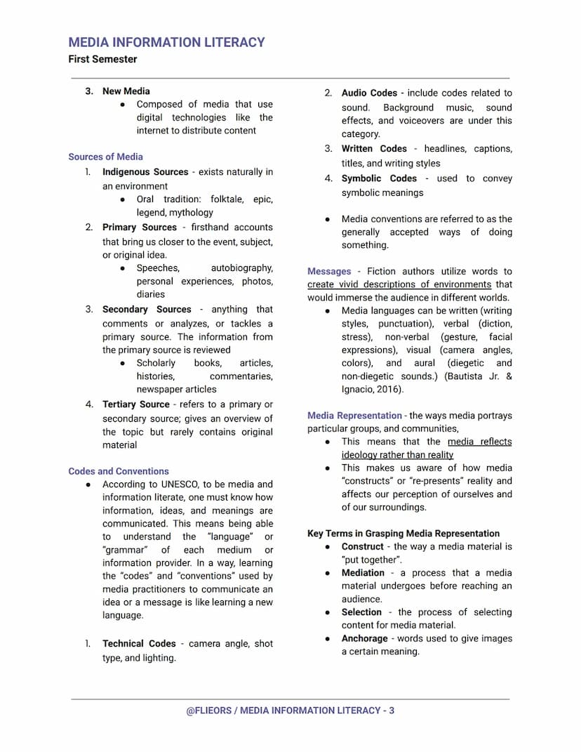 MEDIA INFORMATION LITERACY
First Semester
Media Literacy
- ability to access, analyze, evaluate, and
create media in a variety of forms
Info
