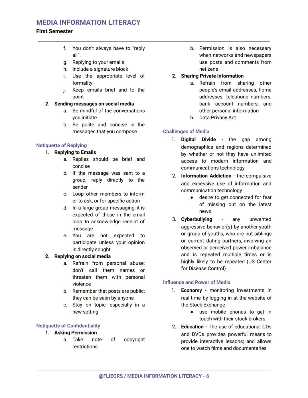MEDIA INFORMATION LITERACY
First Semester
Media Literacy
- ability to access, analyze, evaluate, and
create media in a variety of forms
Info