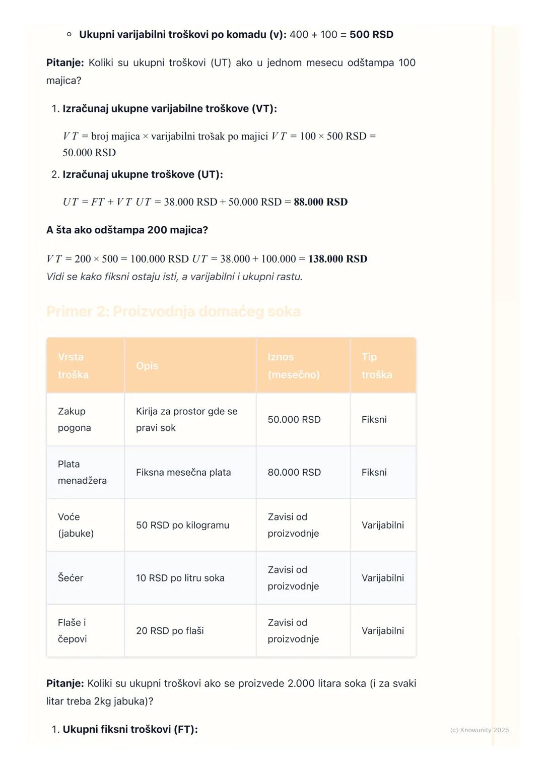 # Troškovi proizvodnje: fiksni i
varijabilni

Uvod u troškove proizvodnje

Svako preduzeće, bilo da pravi patike, softver ili prodaje pljesk