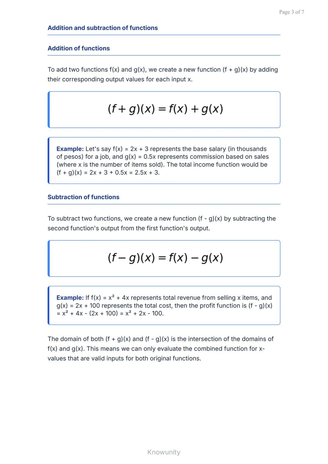 Functions and Their Graphs: Operations on Functions
Learn to perform operations on functions and understand
their graphs
What you'll learn i
