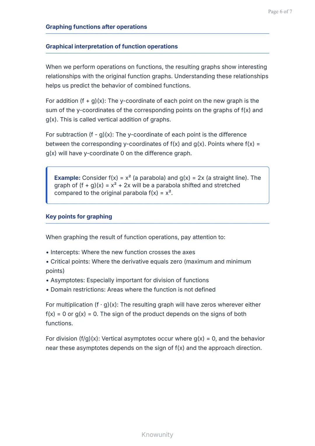 Functions and Their Graphs: Operations on Functions
Learn to perform operations on functions and understand
their graphs
What you'll learn i