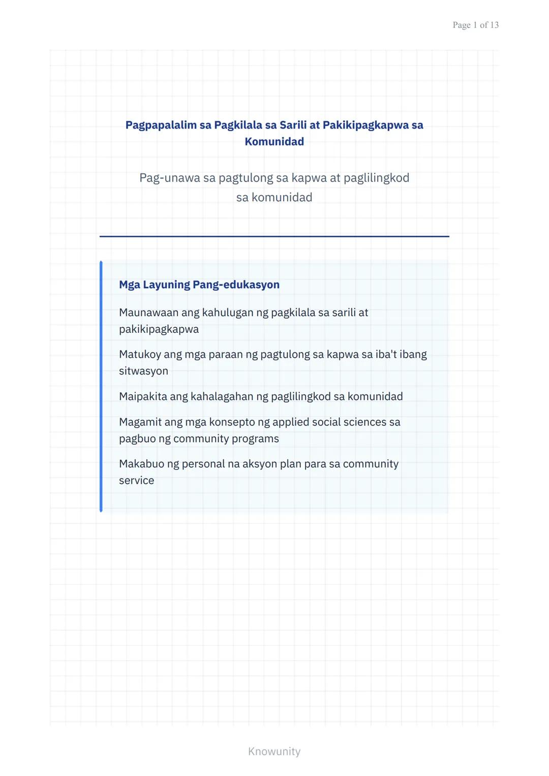 Pagpapalakas ng Pag-unawa sa Sarili at Tunay na Kapwa