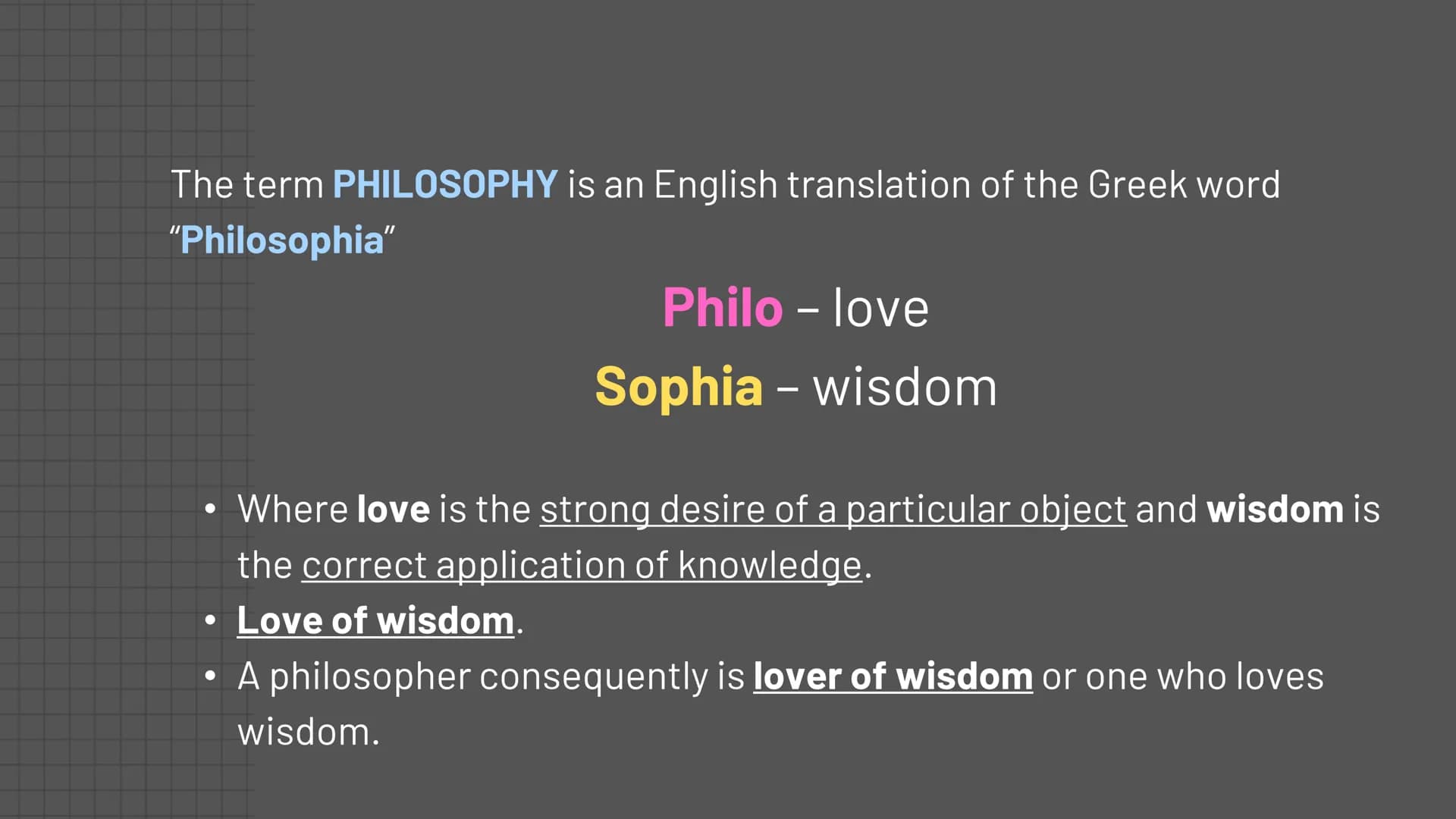 # Philosophy

An Introduction Lesson 1:
THE NATURE AND
FUNCTIONS OF
PHILOSOPHY
JOANNE MICHAELA C. ORPILLA, LPT
KRISTEL N. MARCELO, LPT ## OB