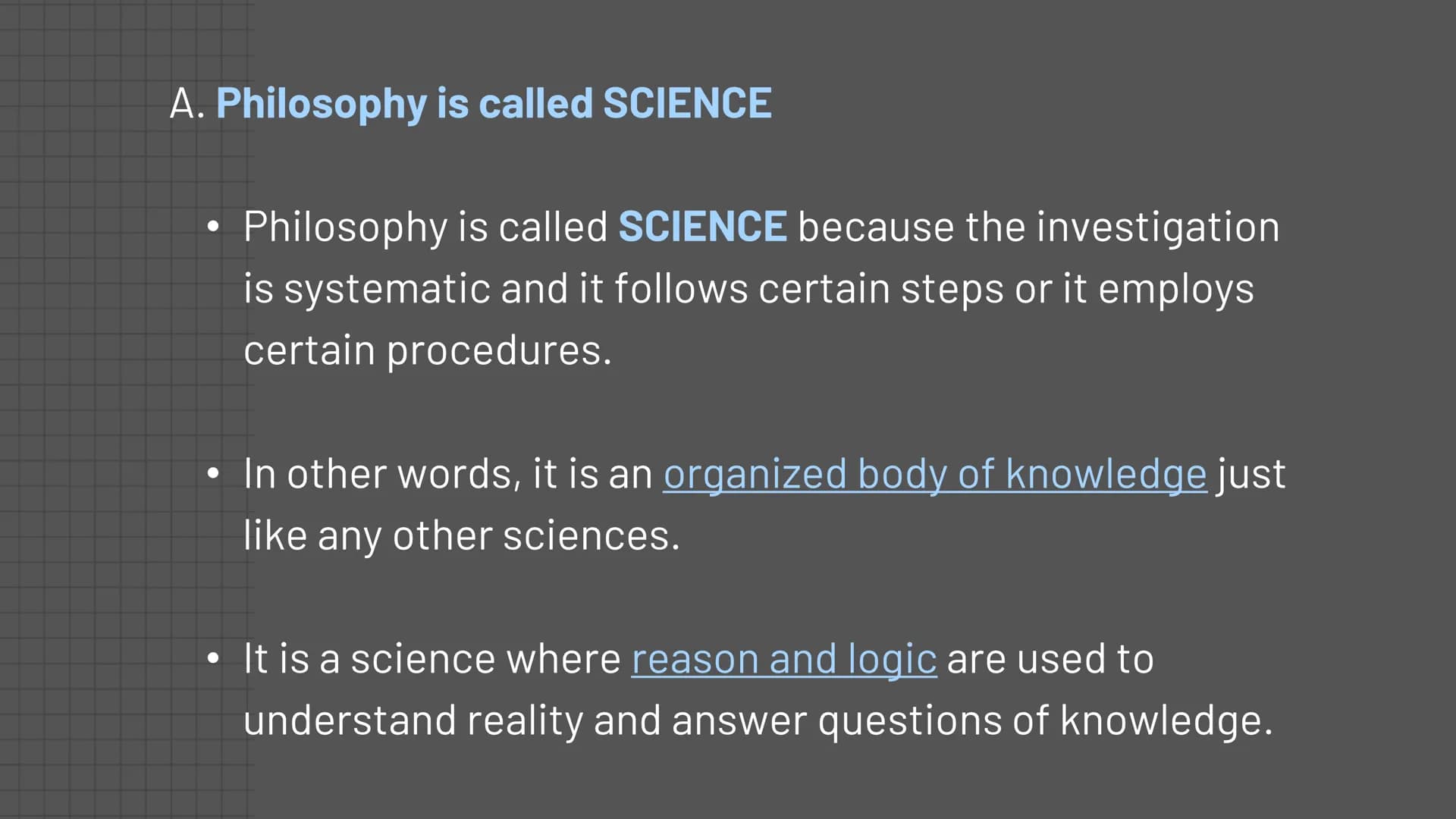 # Philosophy

An Introduction Lesson 1:
THE NATURE AND
FUNCTIONS OF
PHILOSOPHY
JOANNE MICHAELA C. ORPILLA, LPT
KRISTEL N. MARCELO, LPT ## OB