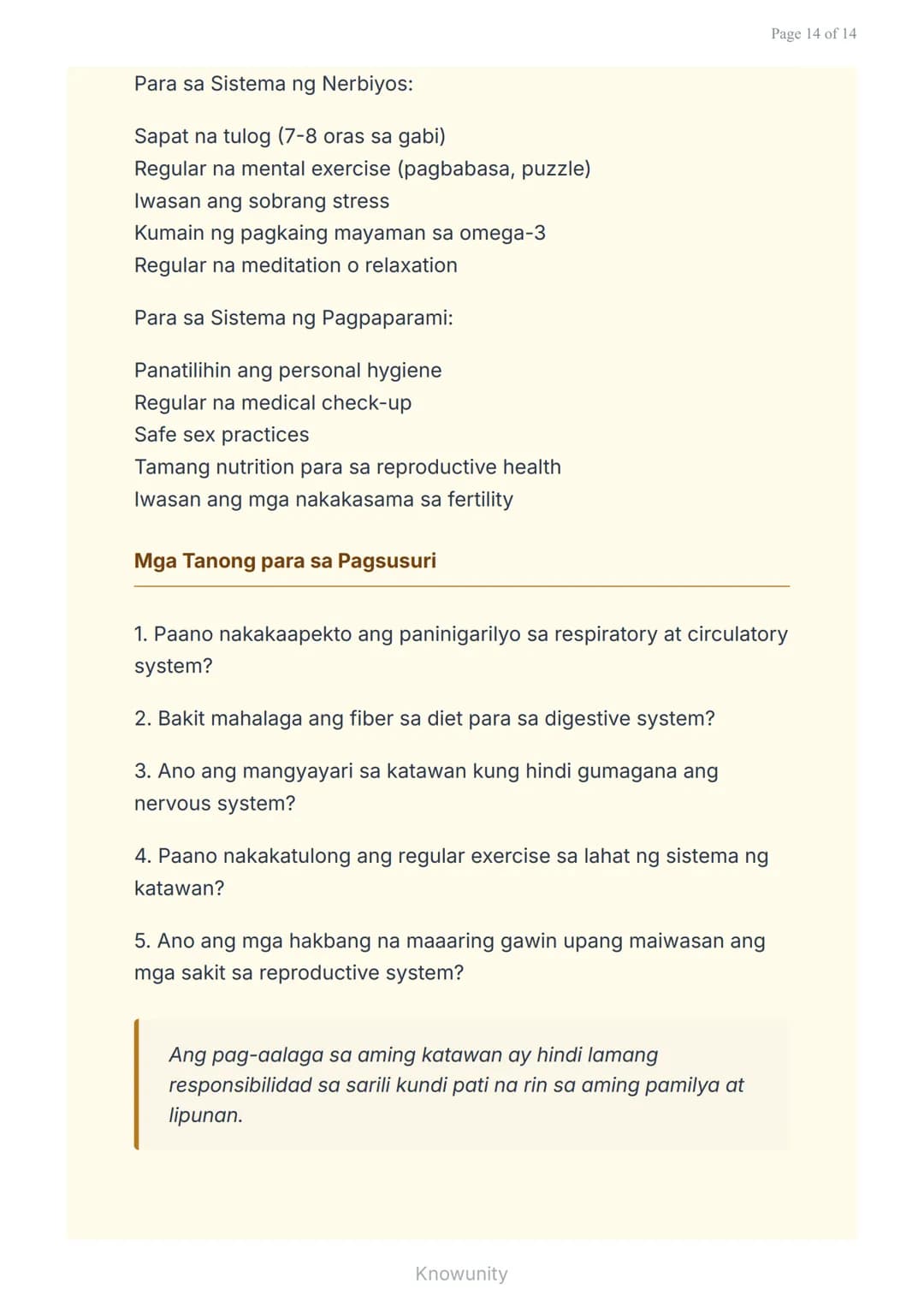 Mga Sistema ng Katawang Tao: Anatomiya, Pisyolohiya, at
Kalusugan
Pag-aaral ng limang pangunahing sistema ng
katawang tao
Mga Layuning Pang-