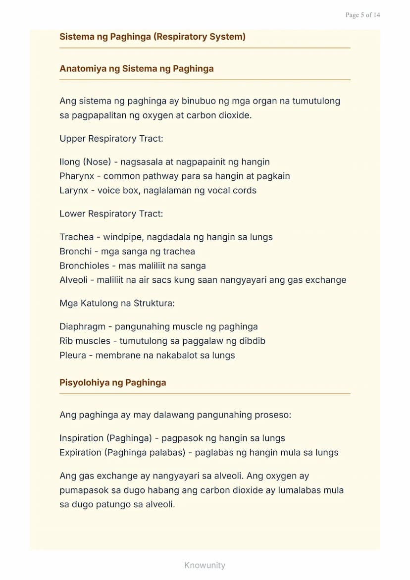 Mga Sistema ng Katawang Tao: Anatomiya, Pisyolohiya, at
Kalusugan
Pag-aaral ng limang pangunahing sistema ng
katawang tao
Mga Layuning Pang-