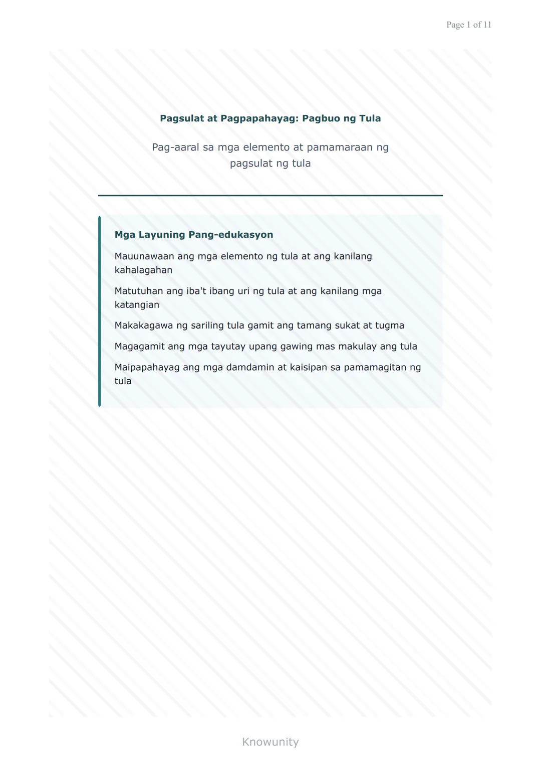 Mga Teknik sa Pagsulat ng Tula