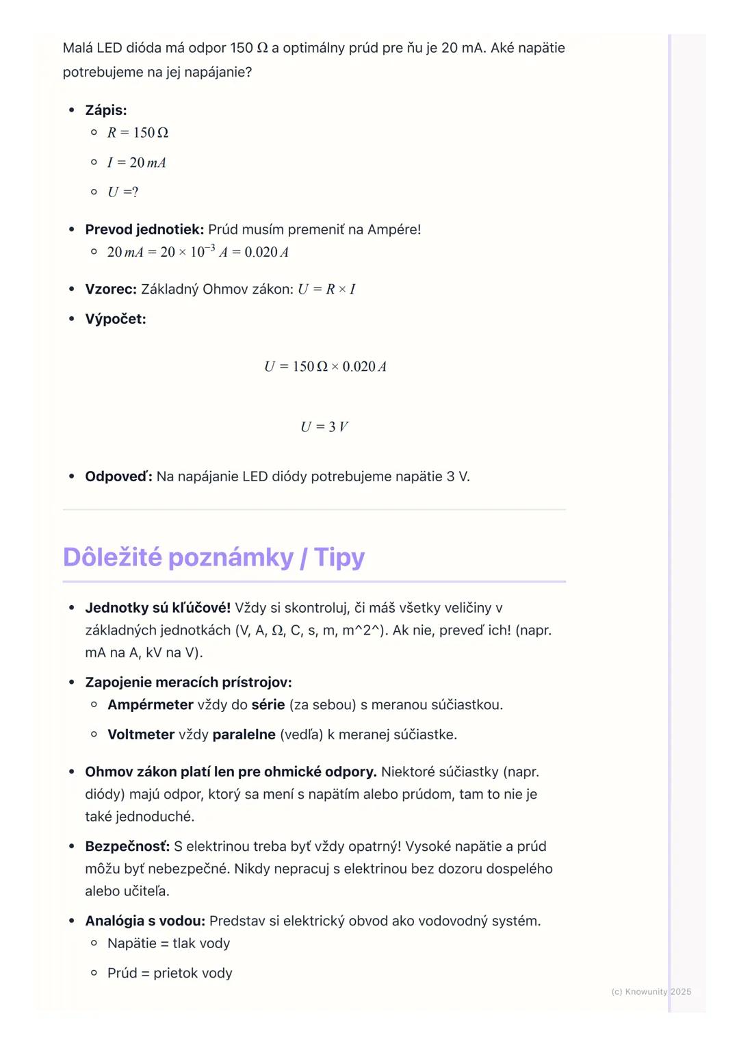 # Elektrický prúd a Ohmov
zákon

Prehľad / Úvod

Dnes si zopakujeme základy elektriny, konkrétne elektrický prúd a Ohmov
zákon. Je to super 