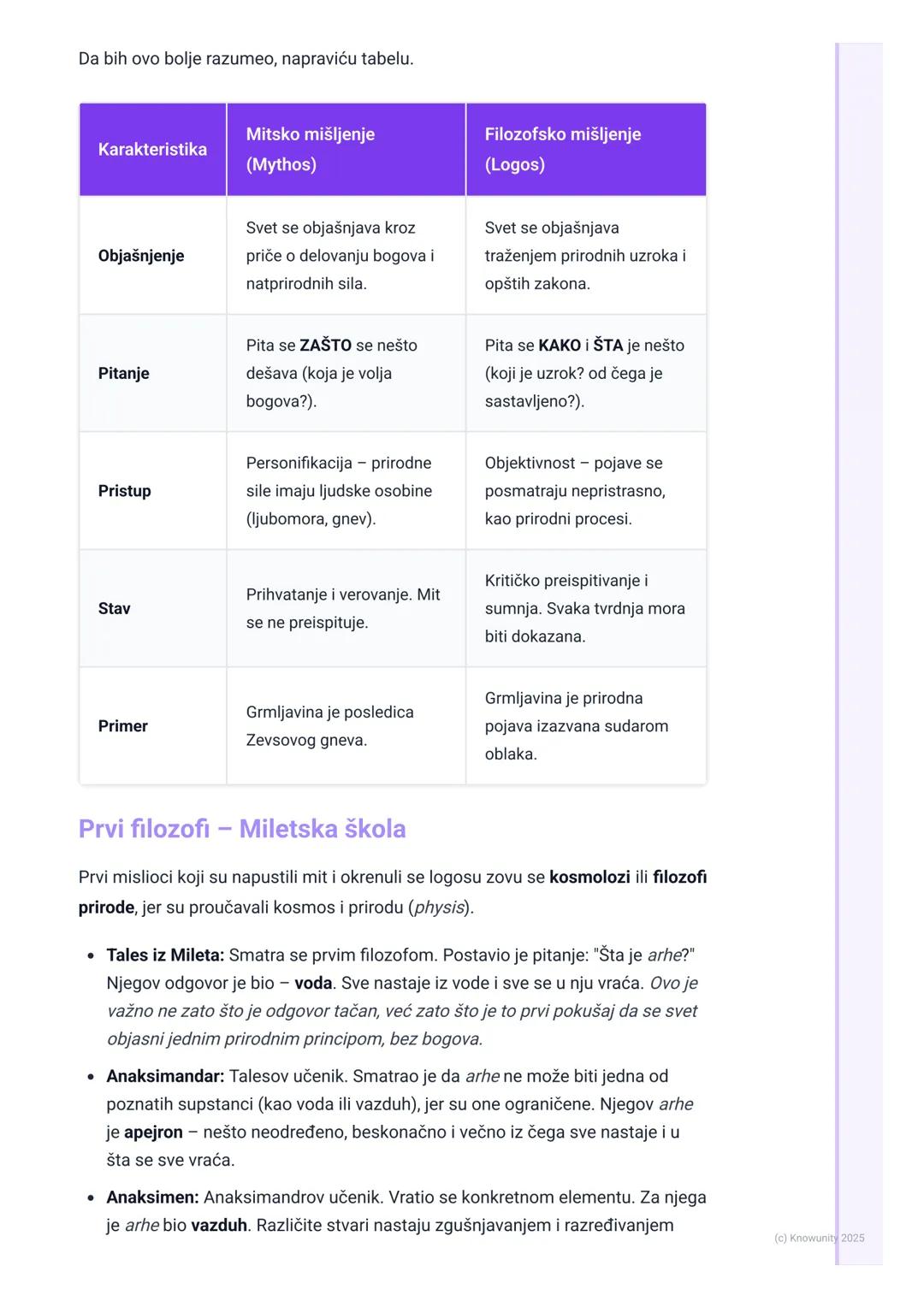 # Nastanak filozofije

Od mita do logosa: Uvod

Filozofija nije oduvek postojala. Pre nego što su ljudi počeli da razmišljaju na
filozofski 