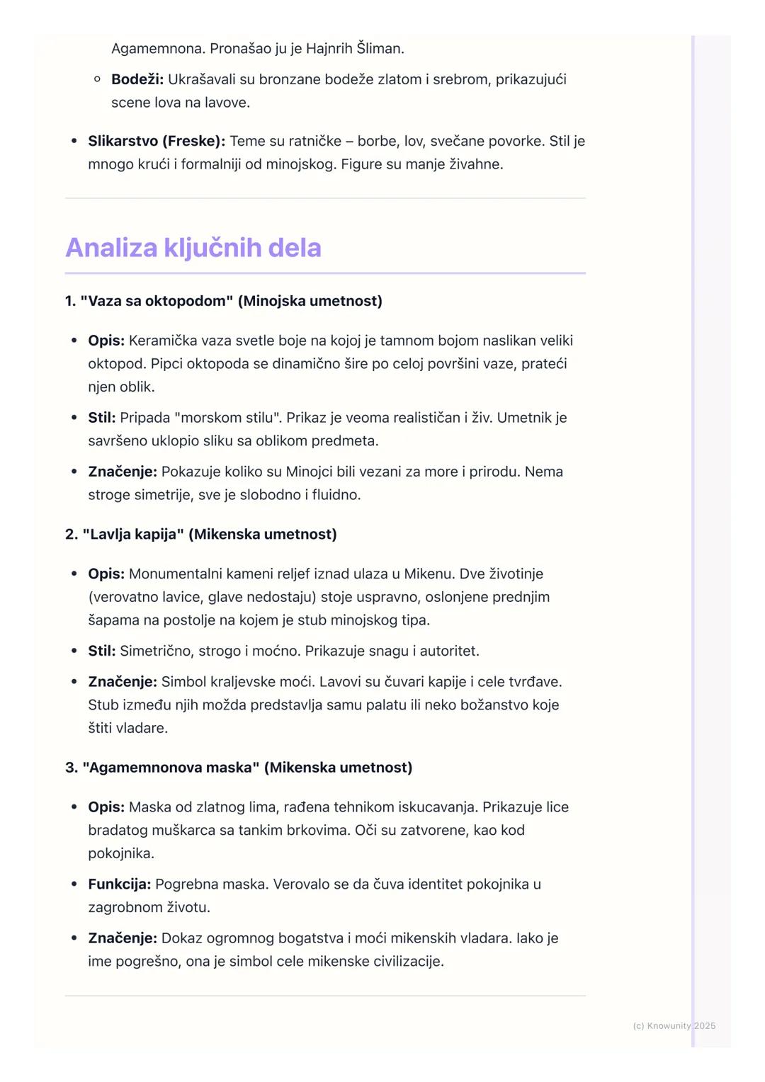 # Umetnost Egejskih kultura

Uvod u Egejske kulture

Egejska umetnost se razvijala u bronzanom dobu (oko 3000-1100. p.n.e.) na
ostrvima i ob