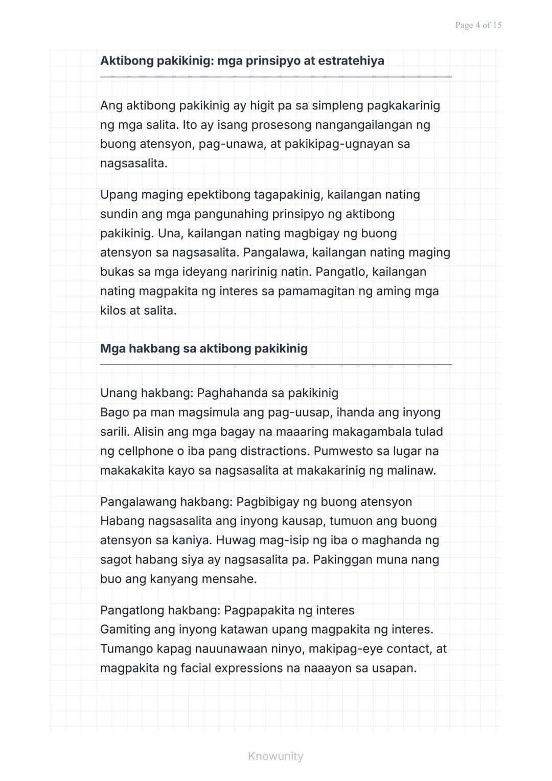 Pakikipagtalastasan at Pagpapahayag: Pakikinig at
Pagbibigay ng Feedback
Pag-aaral ng epektibong pakikinig at
pagbibigay ng feedback
Mga Lay