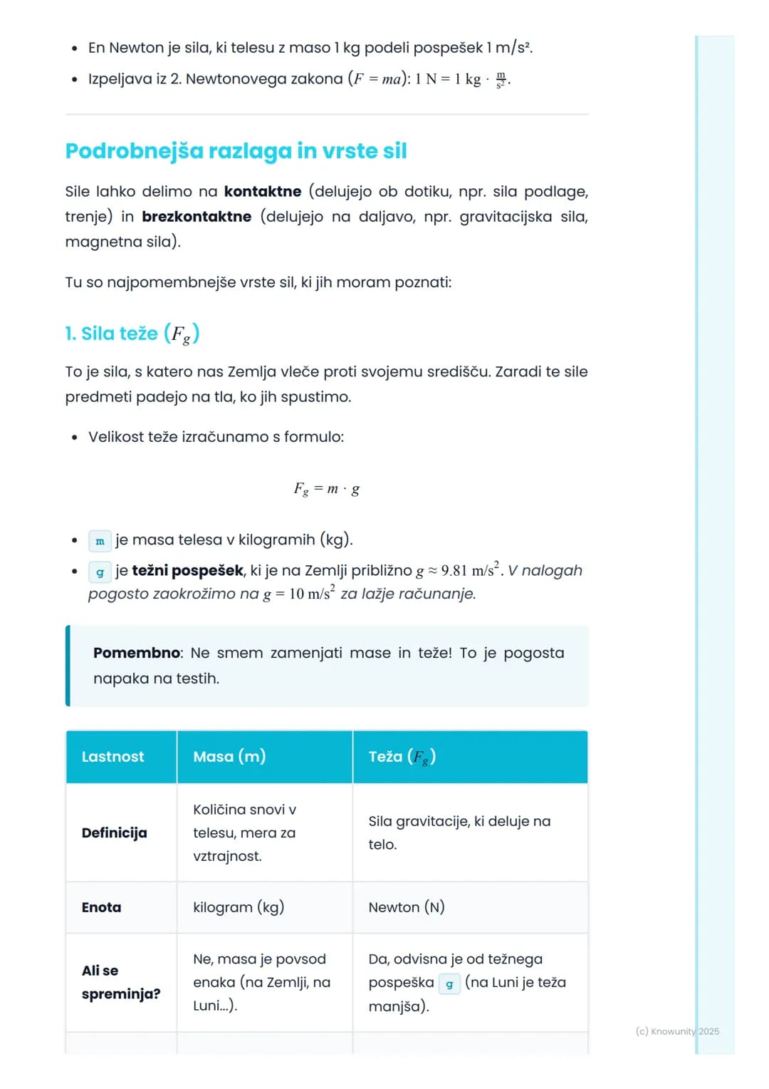 # 3.1. Pojem sile in njene vrste

Uvod v pojem sile

Sila je v fiziki eden od osnovnih pojmov. V vsakdanjem življenju si silo
predstavljamo 