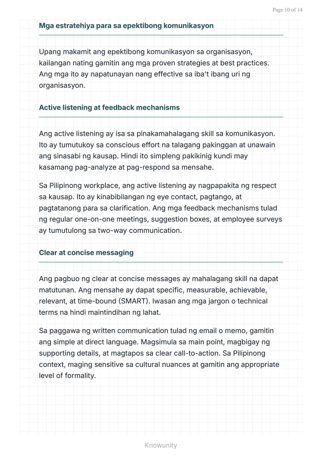 # Istruktura ng Organisasyon at Pamumuno: Komunikasyon sa loob ng Organisasyon

Pag-aaral ng komunikasyon at pakikipag-ugnayan sa organisasy