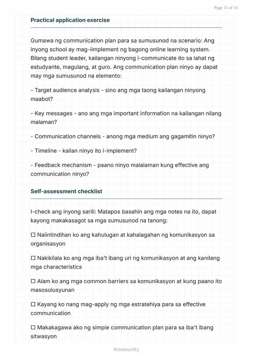 # Istruktura ng Organisasyon at Pamumuno: Komunikasyon sa loob ng Organisasyon

Pag-aaral ng komunikasyon at pakikipag-ugnayan sa organisasy