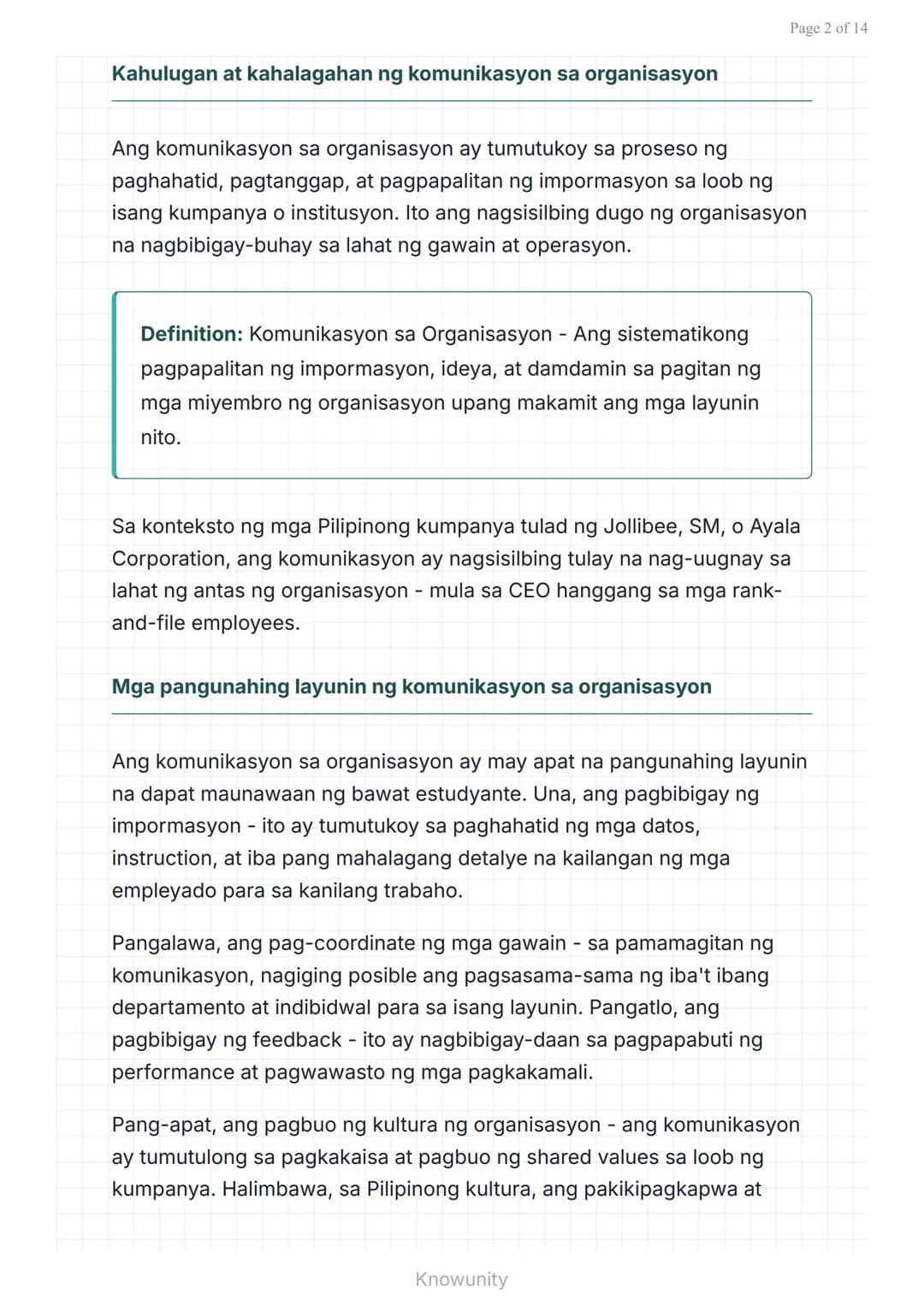 # Istruktura ng Organisasyon at Pamumuno: Komunikasyon sa loob ng Organisasyon

Pag-aaral ng komunikasyon at pakikipag-ugnayan sa organisasy