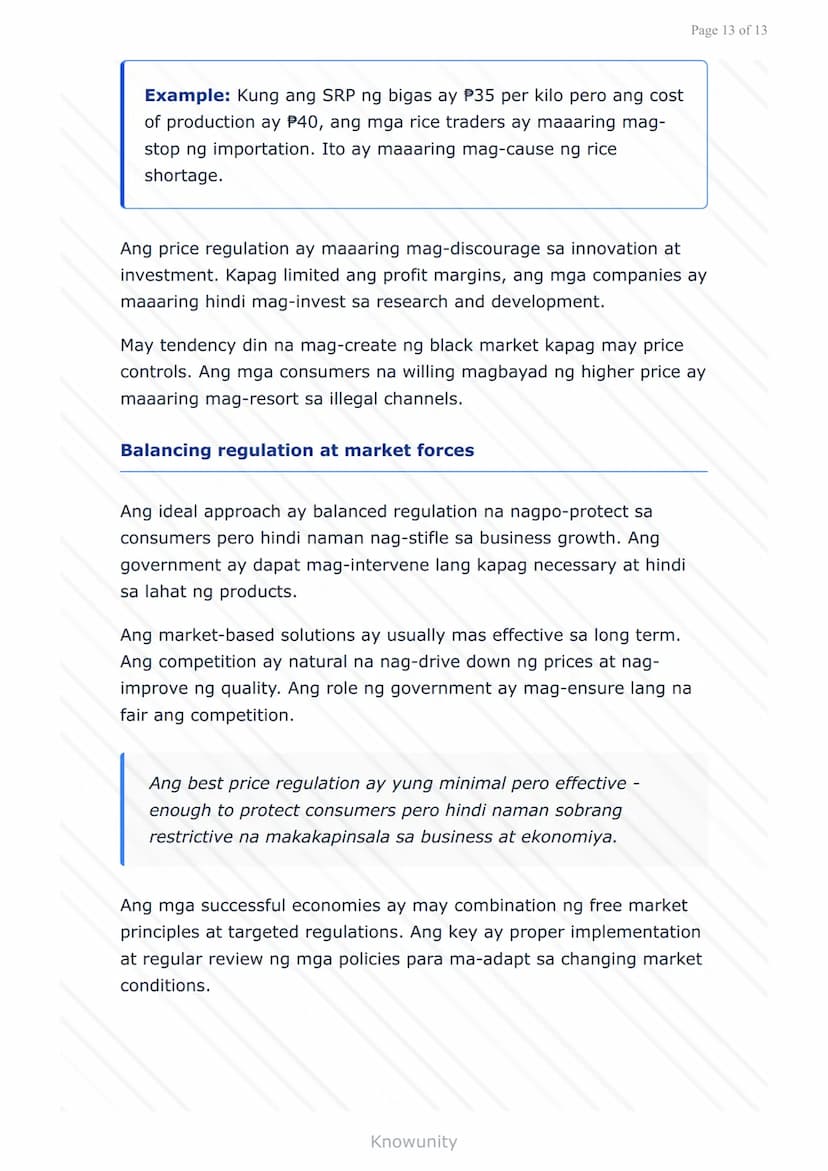 # Pagpepresyo ng Produkto at Serbisyo: Batas at Regulasyon sa Pilipinas

Pag-aaral ng mga batas at regulasyon sa pagpepresyo sa Pilipinas

#