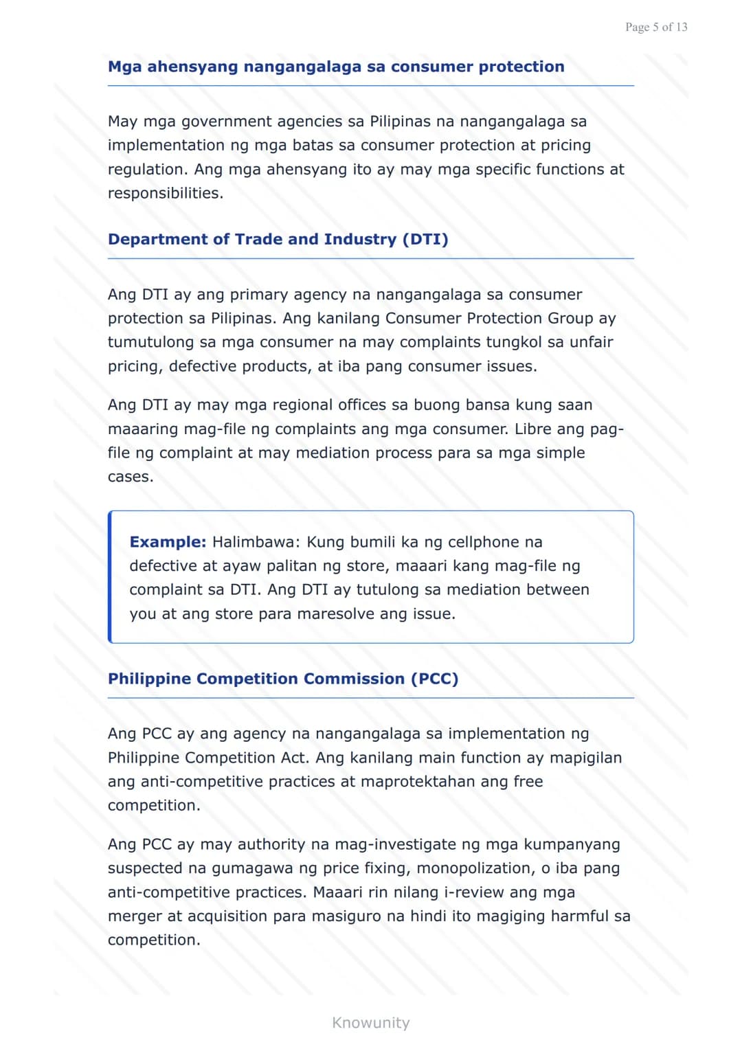 # Pagpepresyo ng Produkto at Serbisyo: Batas at Regulasyon sa Pilipinas

Pag-aaral ng mga batas at regulasyon sa pagpepresyo sa Pilipinas

#