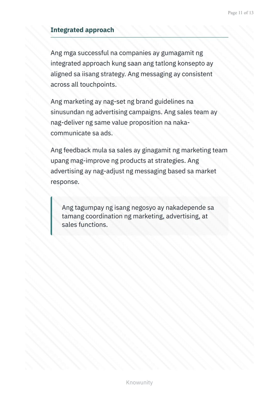 Panimulang Konsepto ng Marketing: Marketing vs
Pagbebenta vs Advertising
Pagkakaiba at ugnayan ng marketing,
pagbebenta, at advertising
Mga 