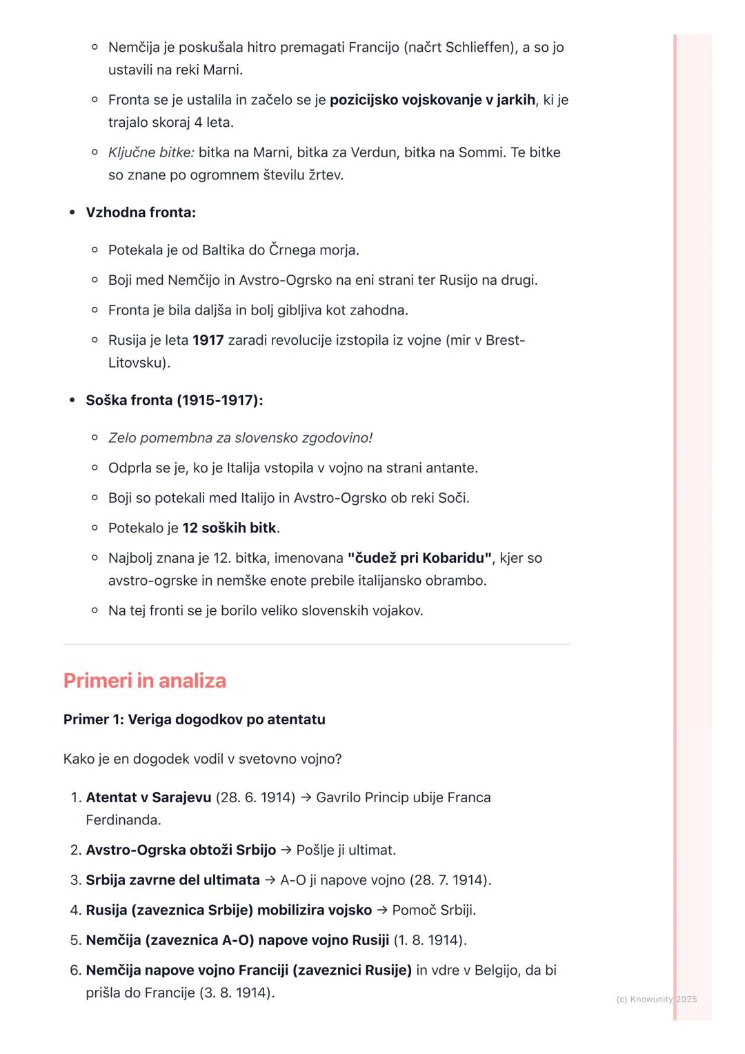 # Vzroki in potek prve svetovne
vojne

Uvod v prvo svetovno vojno

Prva svetovna vojna, imenovana tudi velika vojna, je bila prva globalna v