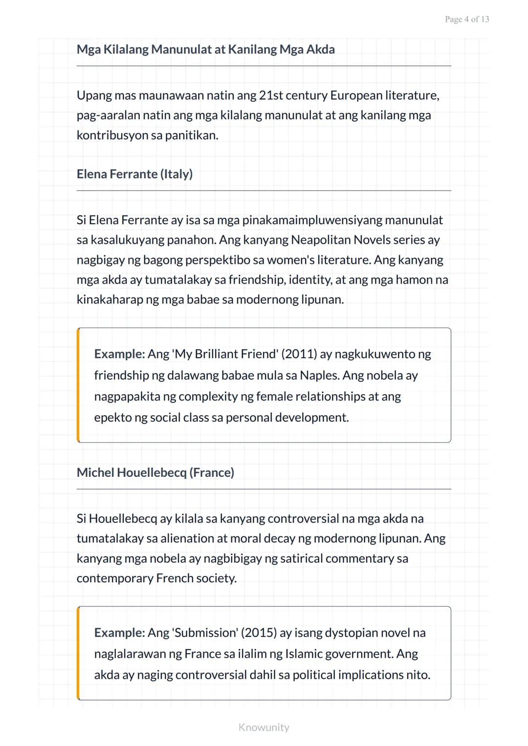 Panitikang Pandaigdig sa 21st Century: Panitikan mula sa Europa
Pag-aaral ng makabagong panitikan mula sa
Europa sa ika-21 siglo
Mga Layunin