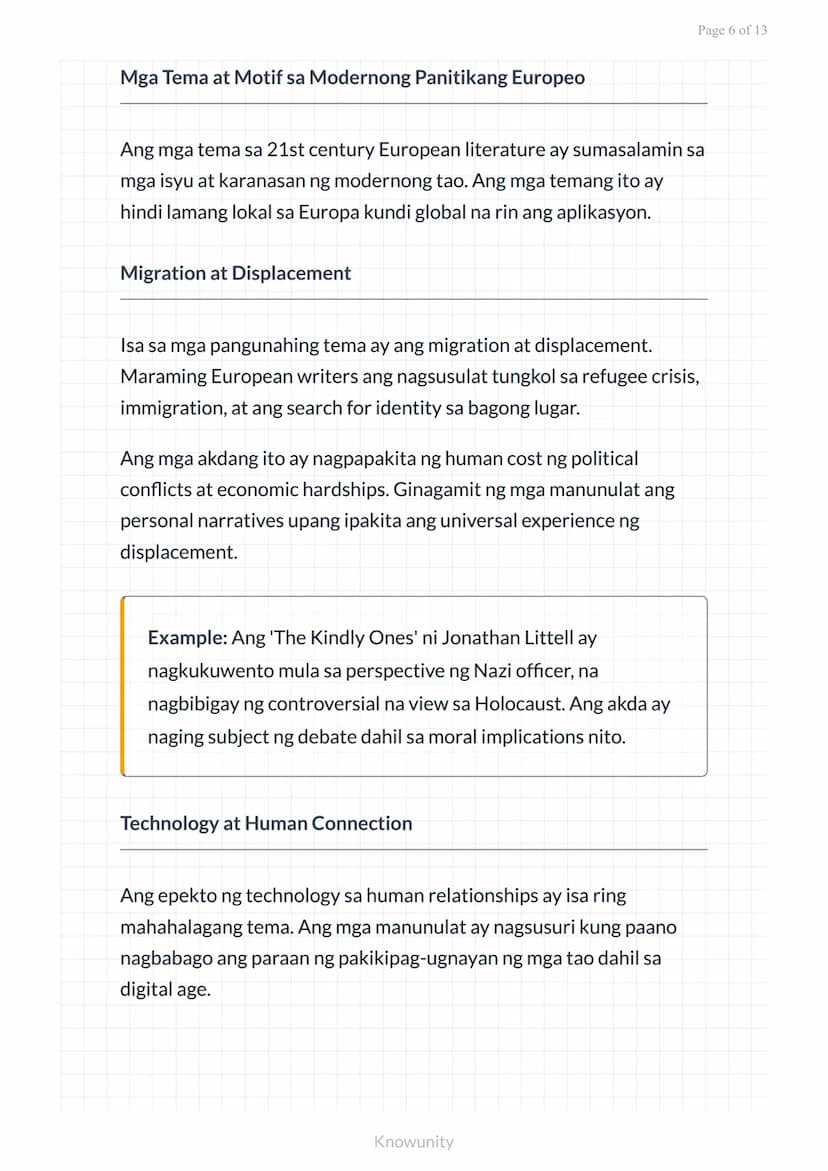 Panitikang Pandaigdig sa 21st Century: Panitikan mula sa Europa
Pag-aaral ng makabagong panitikan mula sa
Europa sa ika-21 siglo
Mga Layunin
