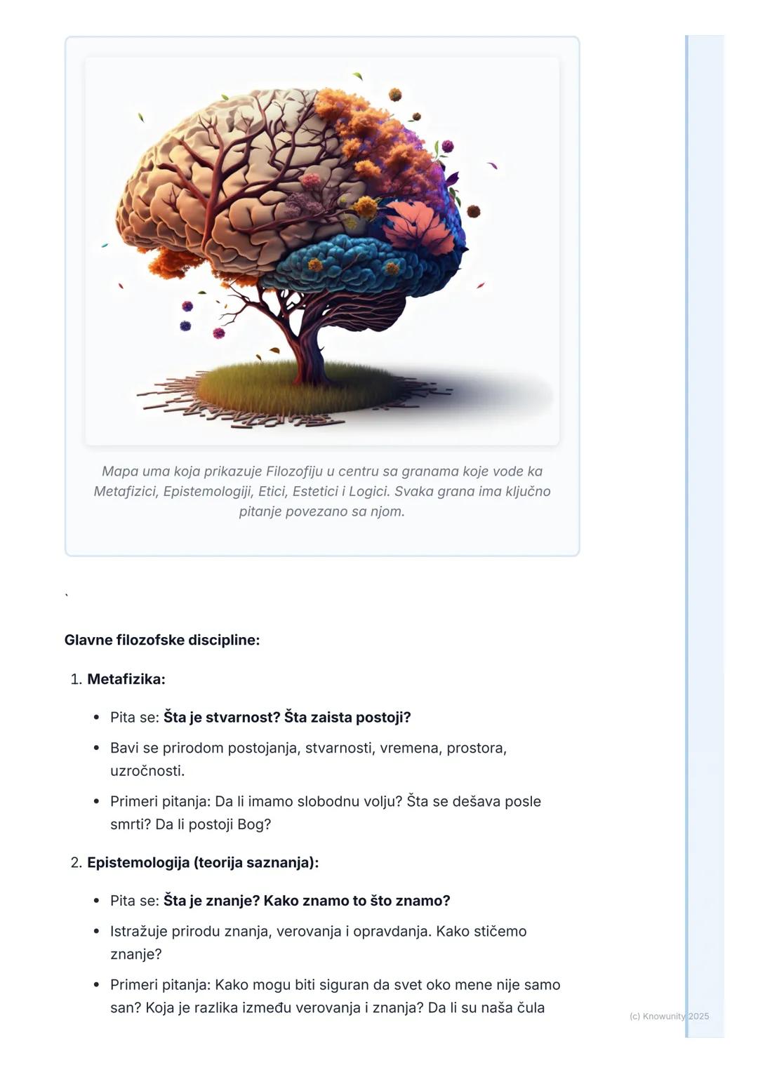 # Šta je filozofija?

Šta je filozofija? Uvodni pregled

Filozofija je, u suštini, pokušaj da se razume svet oko nas i naše mesto u
njemu. N