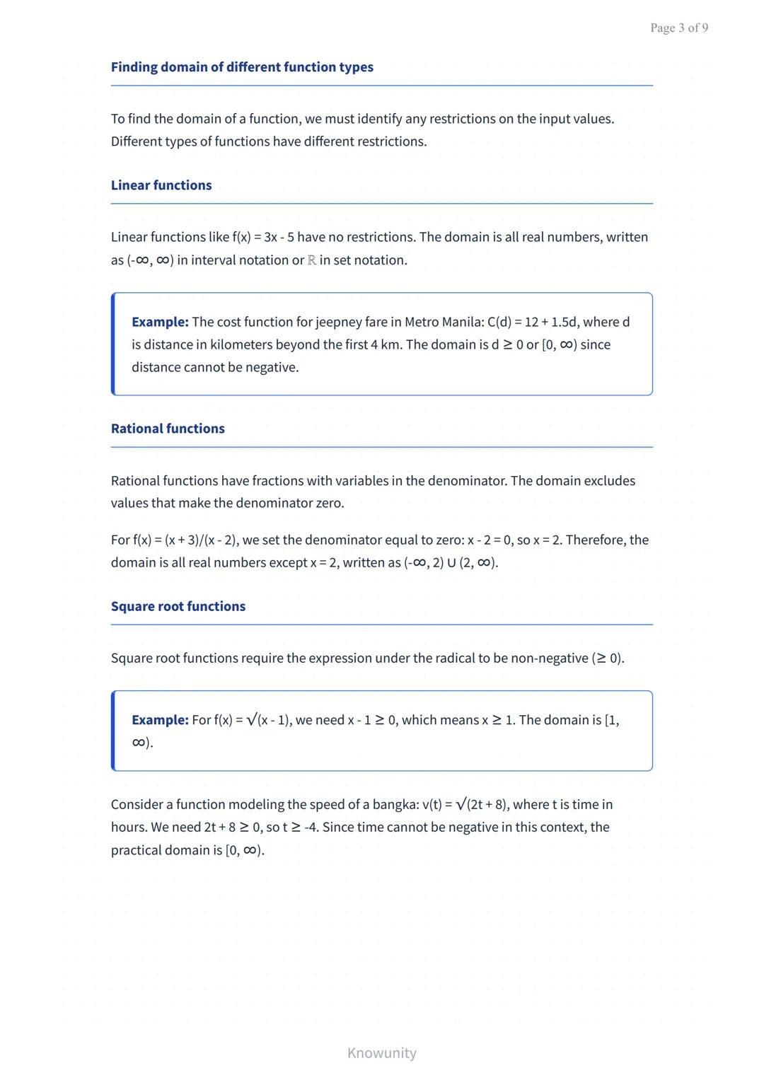 Functions and Graphs: Domain and Range
Understanding domain and range in functions with practical
examples
What you'll learn in this lesson
