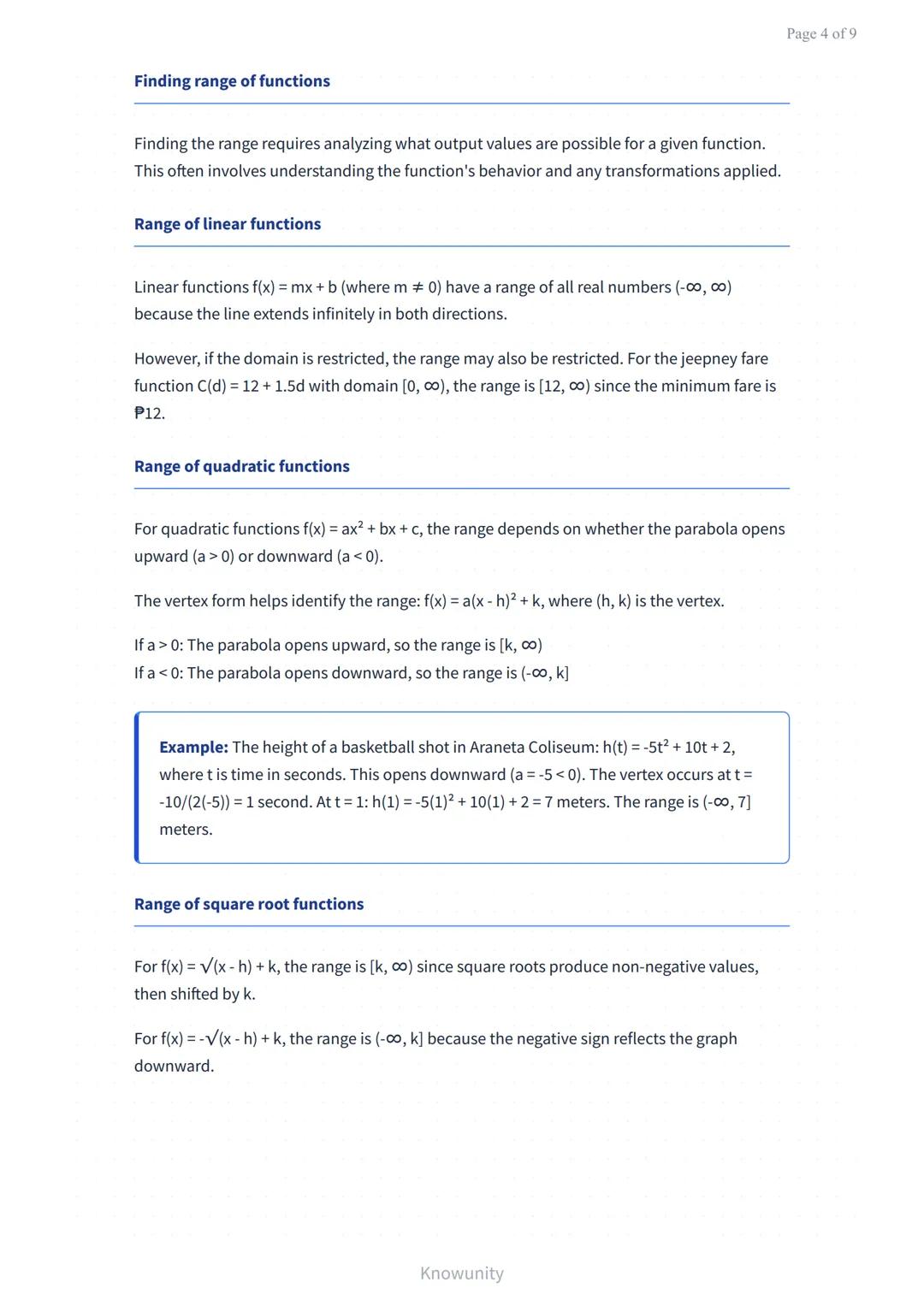 Functions and Graphs: Domain and Range
Understanding domain and range in functions with practical
examples
What you'll learn in this lesson

