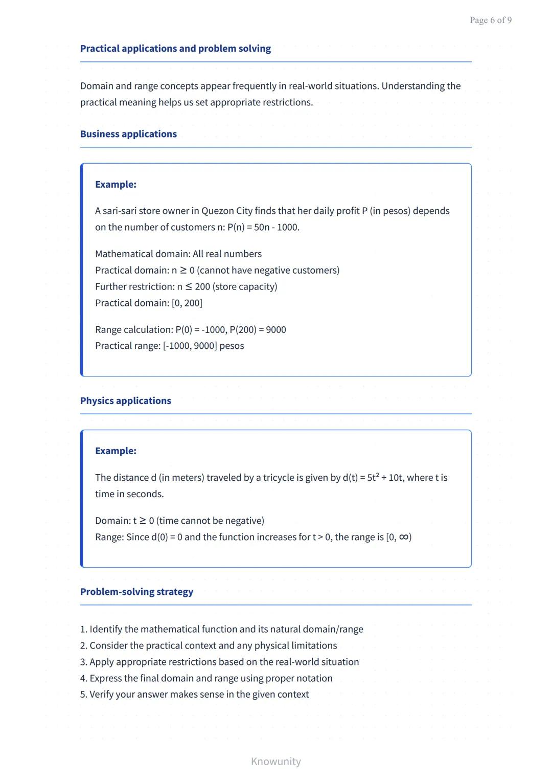Functions and Graphs: Domain and Range
Understanding domain and range in functions with practical
examples
What you'll learn in this lesson
